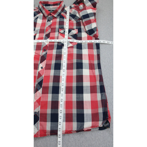 Buffalo David Bitton Shirt Men's XXL 100% Cotton Button-Up Plaid Long Sleeve - Picture 6 of 7